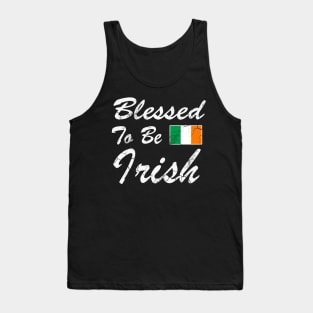 Blessed To Be Irish Ireland Flag St Patrick's Day Tank Top